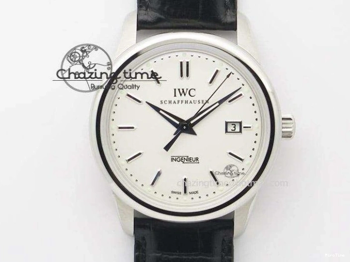 MIROTIME 0420 Fashionable Portofino Automatic SS TWF 1:1 Best Edition Silver Dial SS Markers on Black Leather Strap A 7200